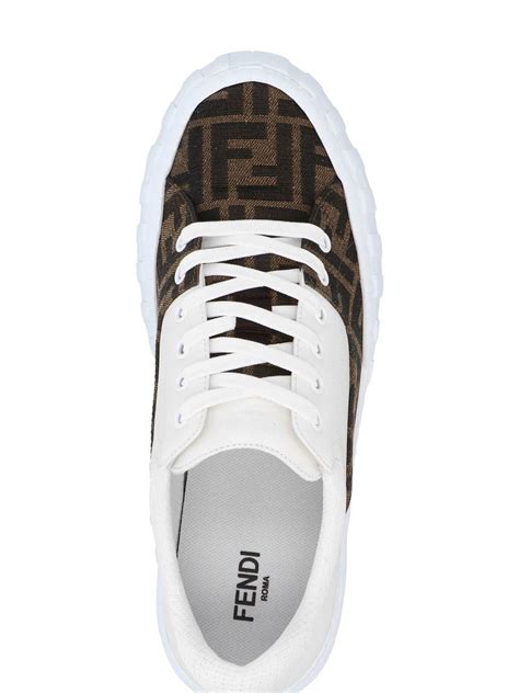 white fendi trainers|fendi blue refined sneakers.